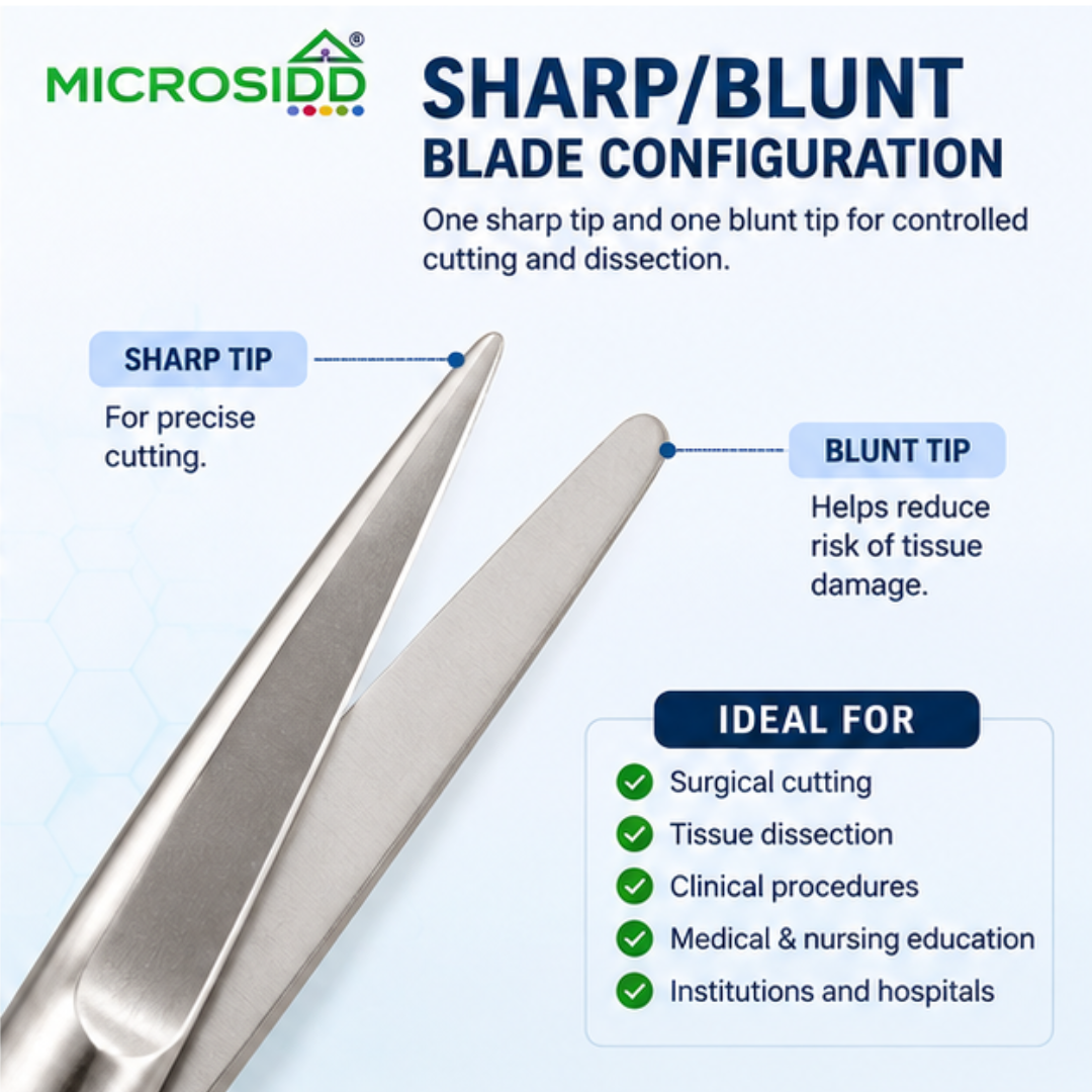 Microsidd Mayo Scissor 6.5 Inch – Straight Sharp/Blunt
