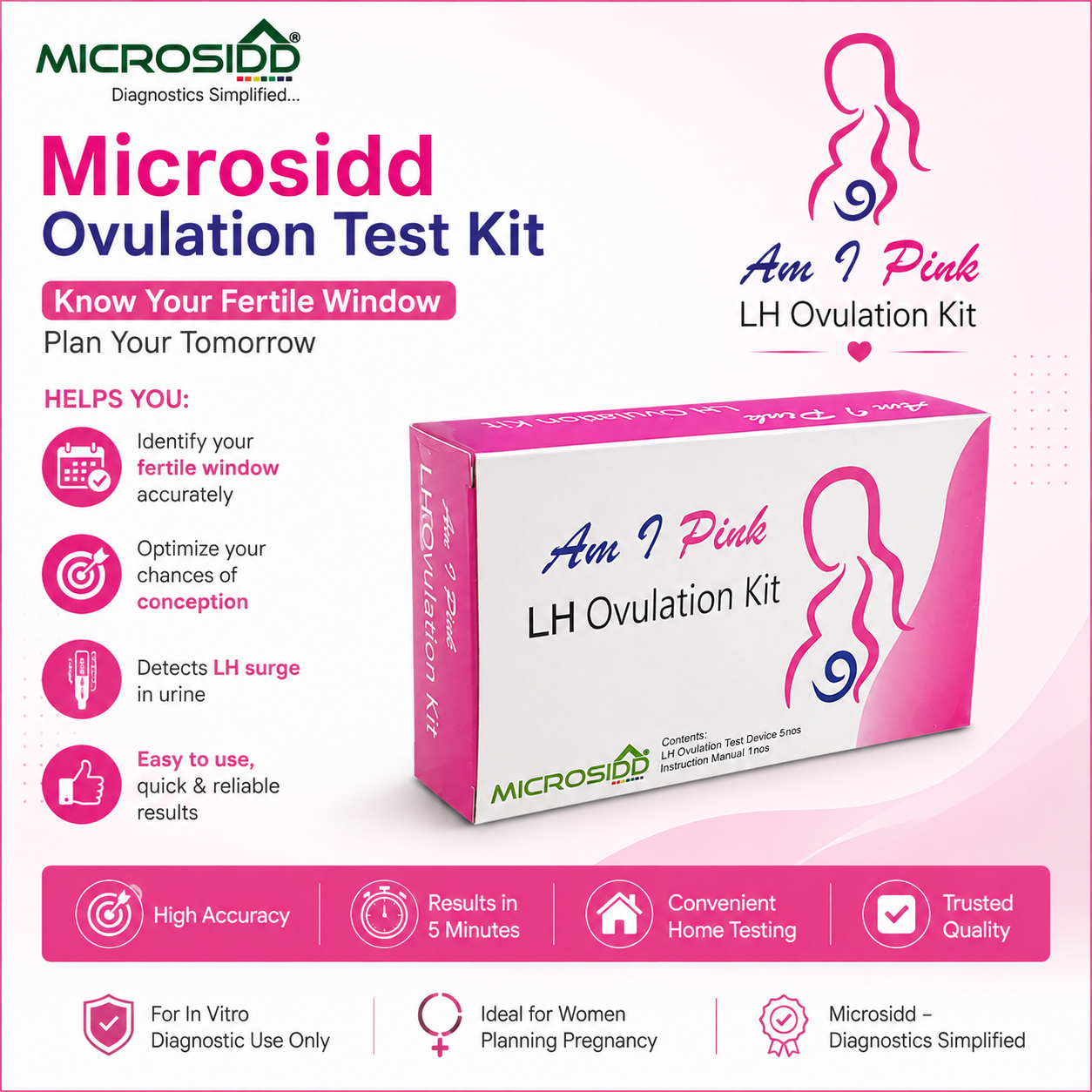 Microsidd Ovulation Test Kit | LH Ovulation Predictor Kit