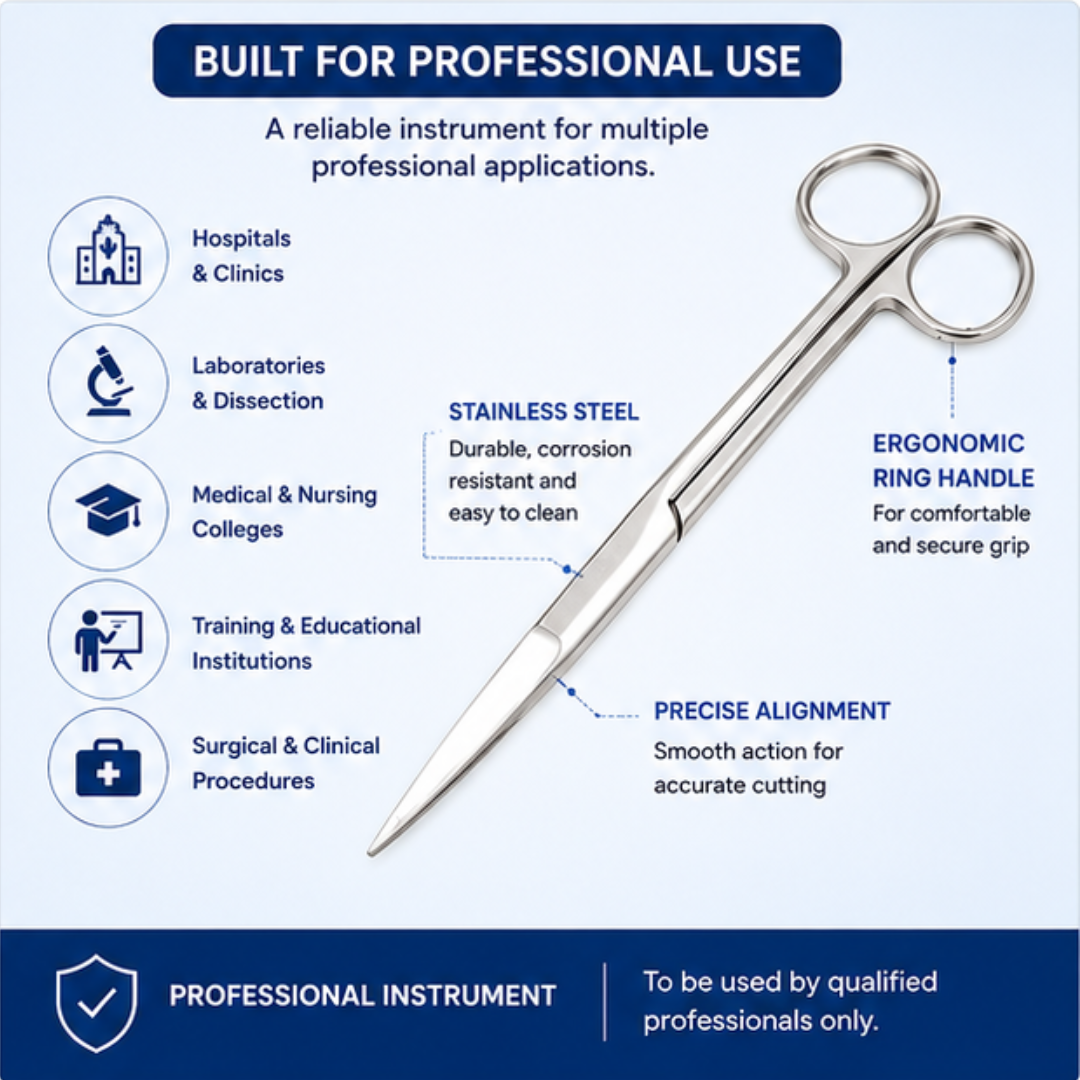 Microsidd Surgical Dissecting Scissor 6 Inch – Sharp/Sharp, Straight & Curved