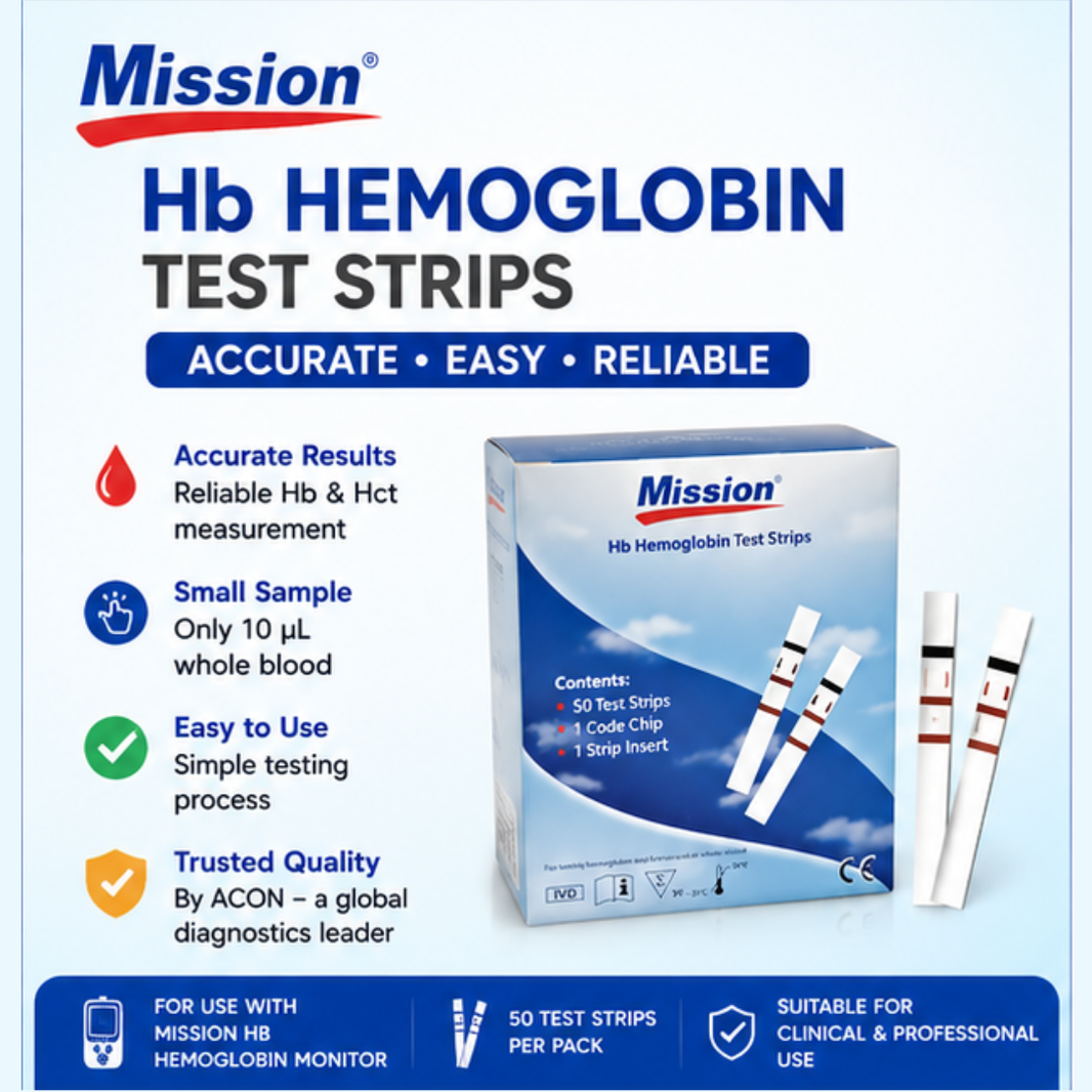 Mission Hemoglobin Test Strips – 50 Strips