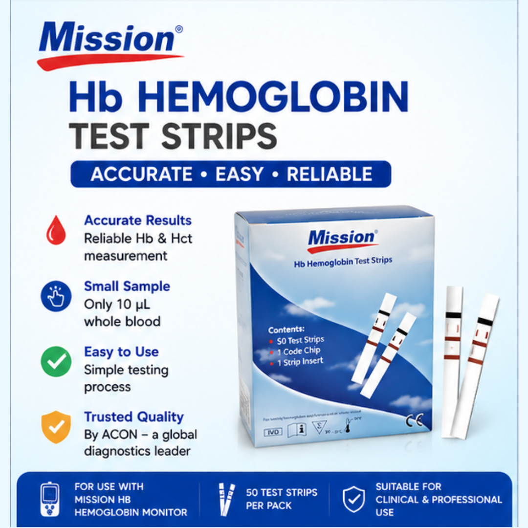 Mission Hemoglobin Test Strips – 50 Strips