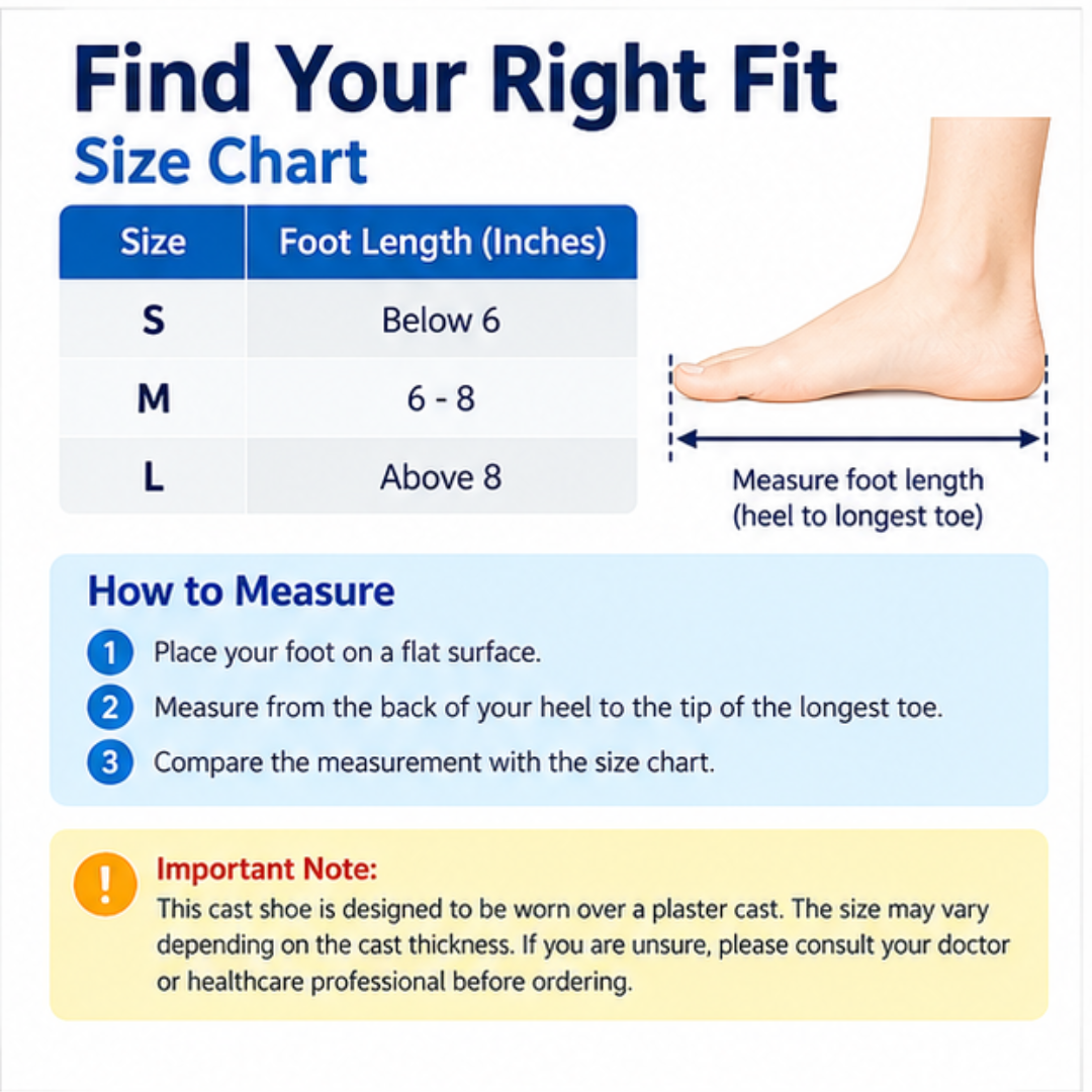 Neolife Cast Shoe FA-03 for Plaster Cast | S-XL | Microsidd