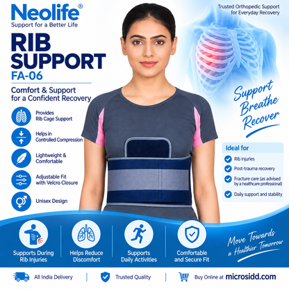 Neolife Rib Support FA-06 – Elastic Rib Belt for Chest & Rib Cage Support