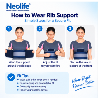 Neolife Rib Support FA-06 – Elastic Rib Belt for Chest & Rib Cage Support