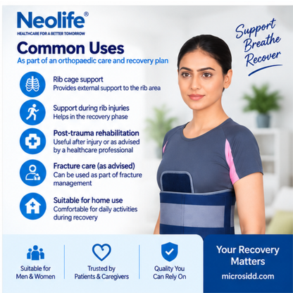 Neolife Rib Support FA-06 – Elastic Rib Belt for Chest & Rib Cage Support