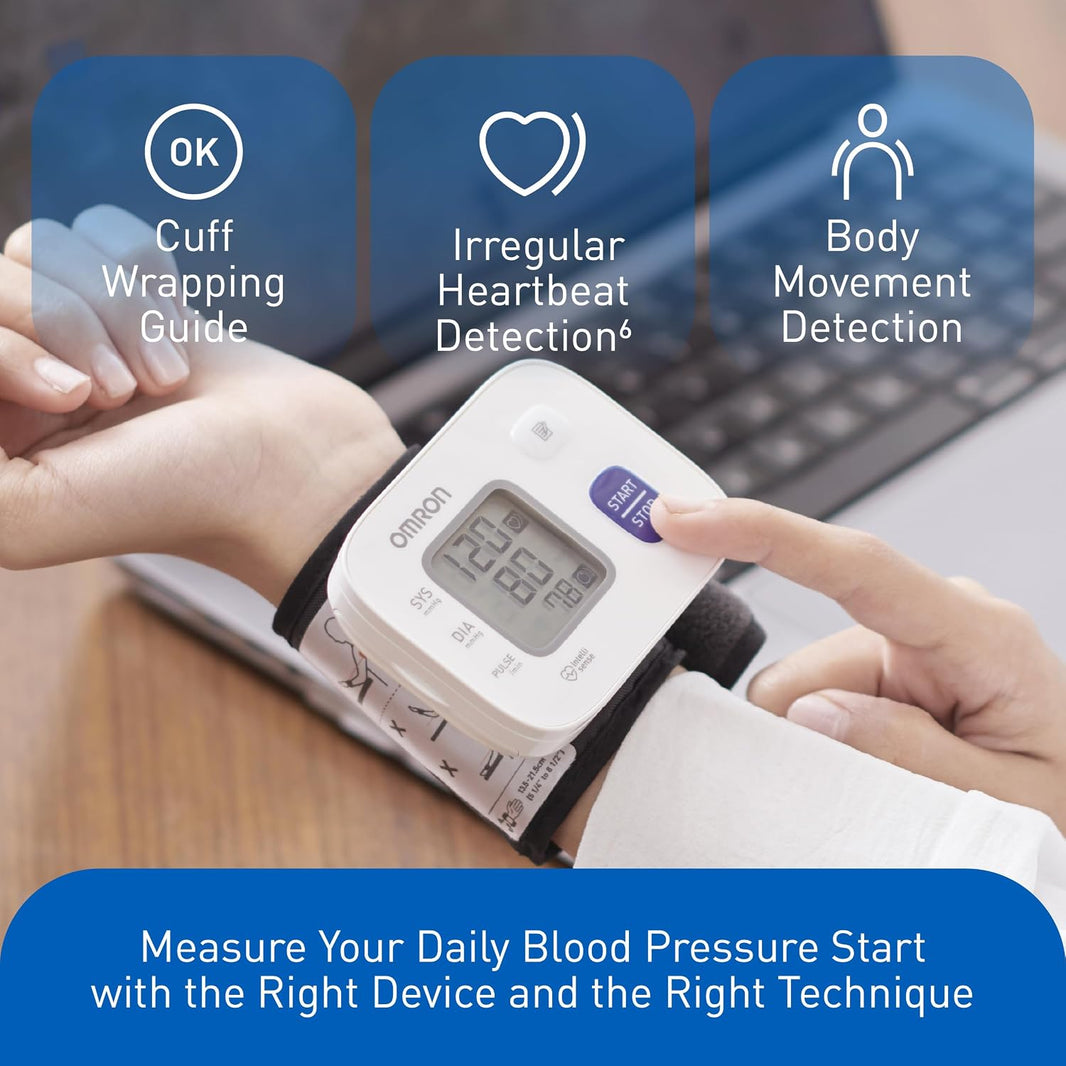 Omron HEM-6161 Wrist Blood Pressure Monitor | Digital BP Machine