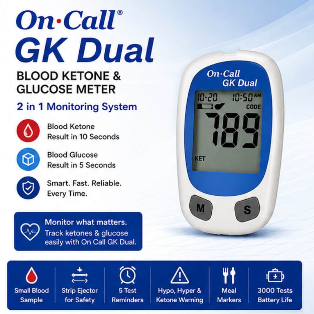On Call Ketone Monitor – Blood Ketone & Glucose Monitoring System | GK Dual