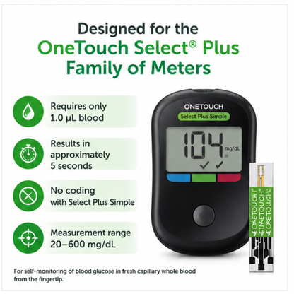 OneTouch Select Plus Test Strips 50 | Buy Online India