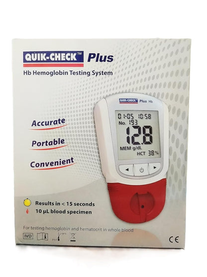 Quikchek Plus Hb Meter Hemoglobin Monitor from ACON