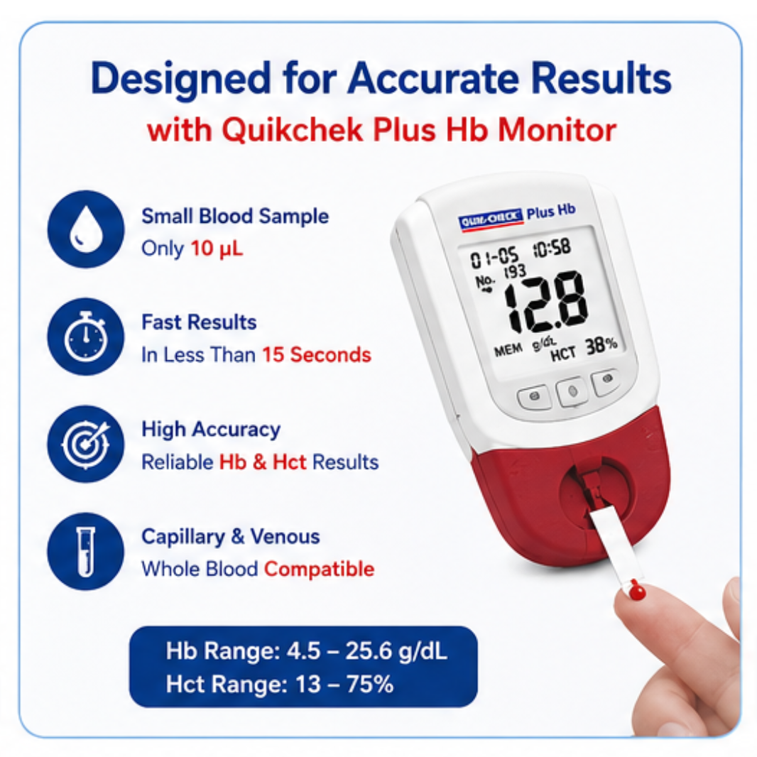 Quikchek Plus Hb Meter Strips 50 Pack