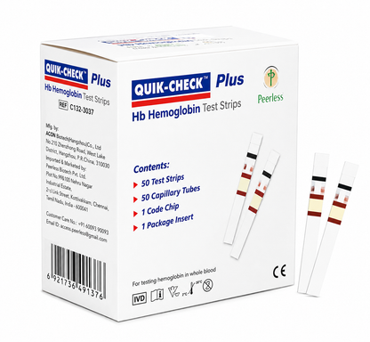 Quikchek Plus Hb Meter Strips 50 Pack