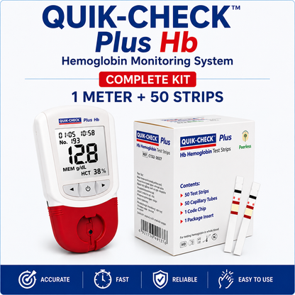 Quikchek Plus Hb Meter with 50 Strips