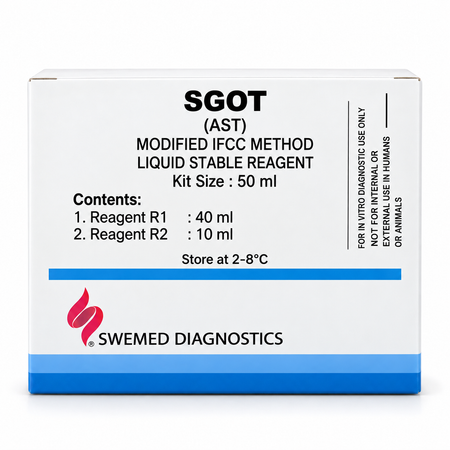SGOT (AST) Liquid Stable Reagent Kit 50 ml – Modified IFCC Kinetic Method