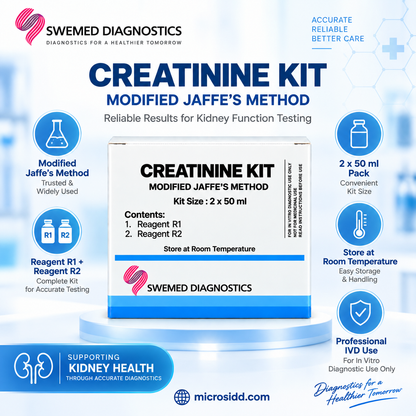 Creatinine Reagent Kit 2 × 50 ml – Modified Jaffe’s Method