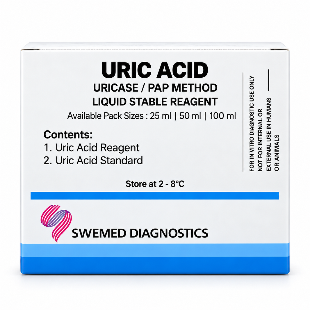 Uric Acid Reagent Kit – 25 ml, 50 ml & 100 ml | Uricase / PAP Method