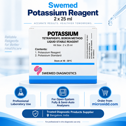Swemed Potassium Reagent 2x25ml Electrolyte Kit Microsidd