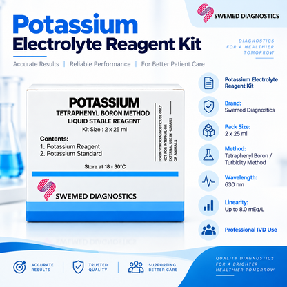 Swemed Potassium Reagent 2x25ml Electrolyte Kit Microsidd