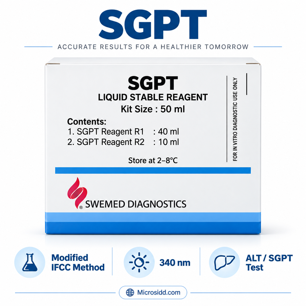 Swemed SGPT Reagent 50ml ALT Modified IFCC Method Microsidd 1