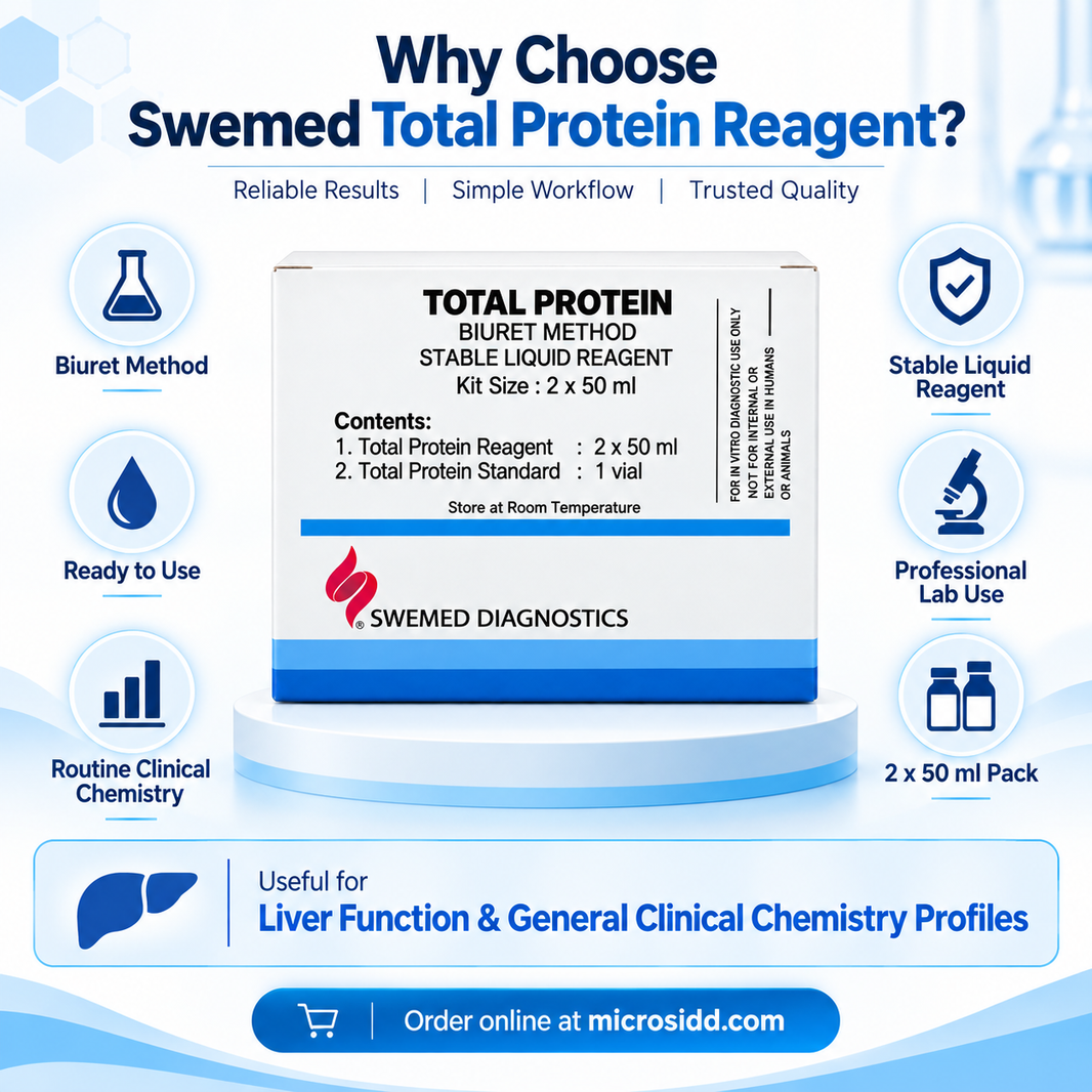 Swemed Total Protein Reagent 2x50ml Biuret Method Microsidd
