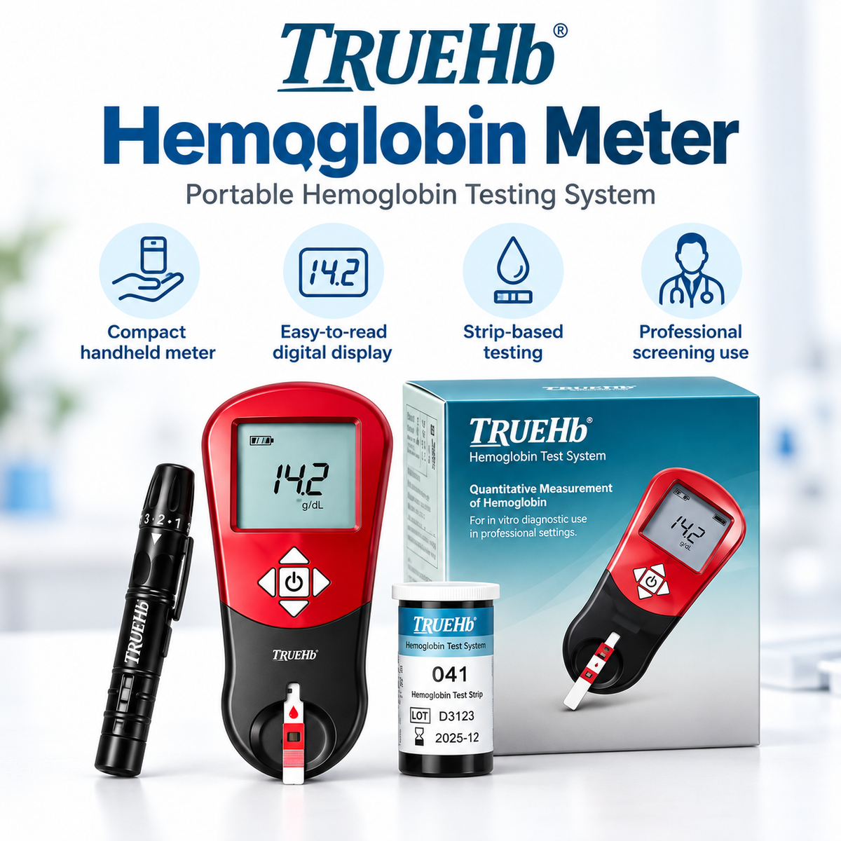 TrueHb Hemoglobin Meter | Digital Hb Hemometer | Microsidd