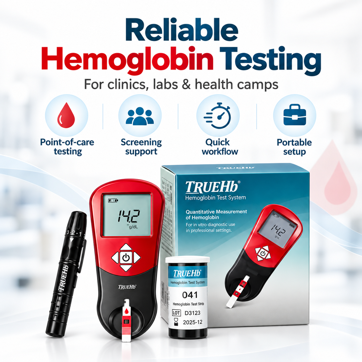 TrueHb Hemoglobin Meter | Digital Hb Hemometer | Microsidd