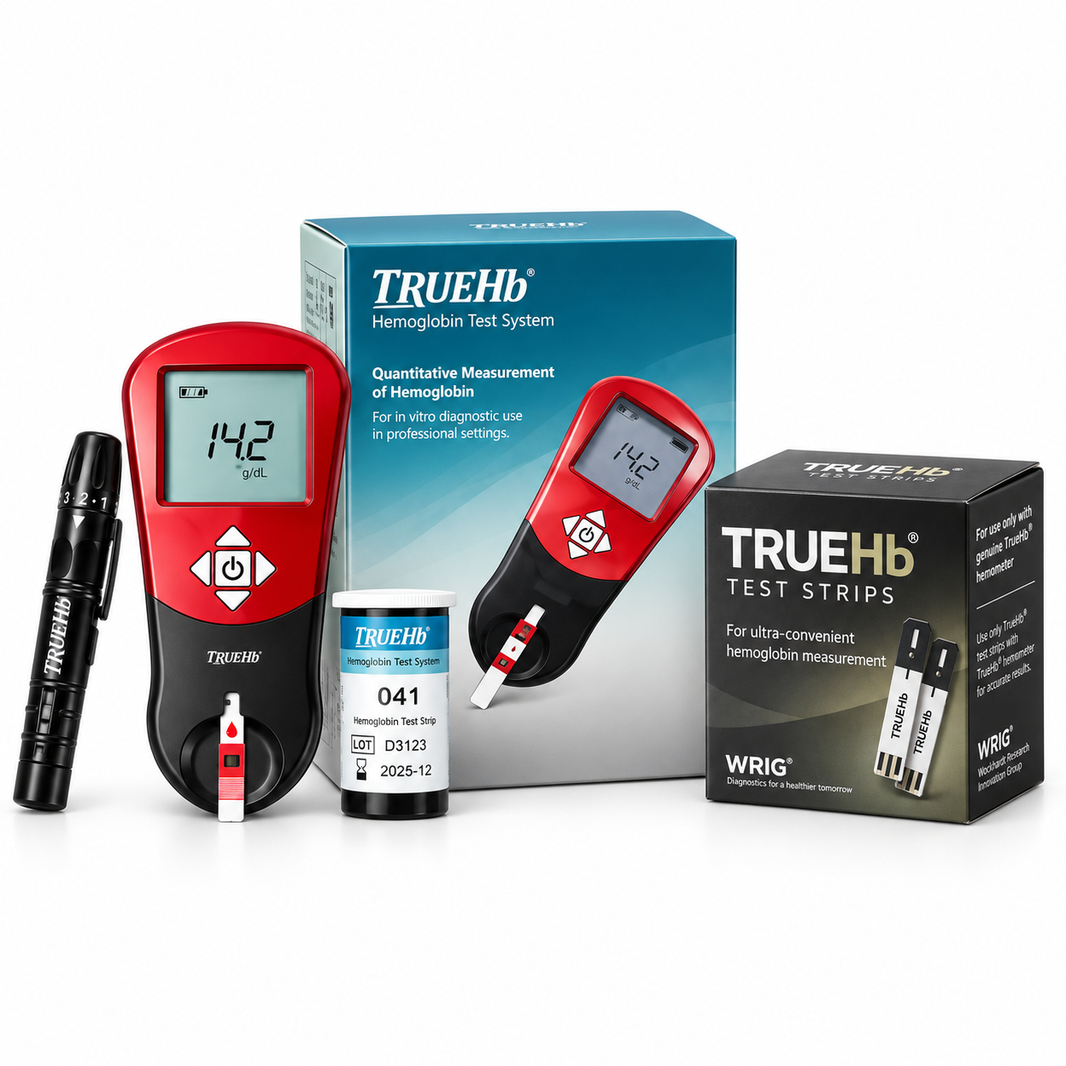 TrueHb Hemoglobin Meter with 50 Strips | Hb Combo | Microsidd