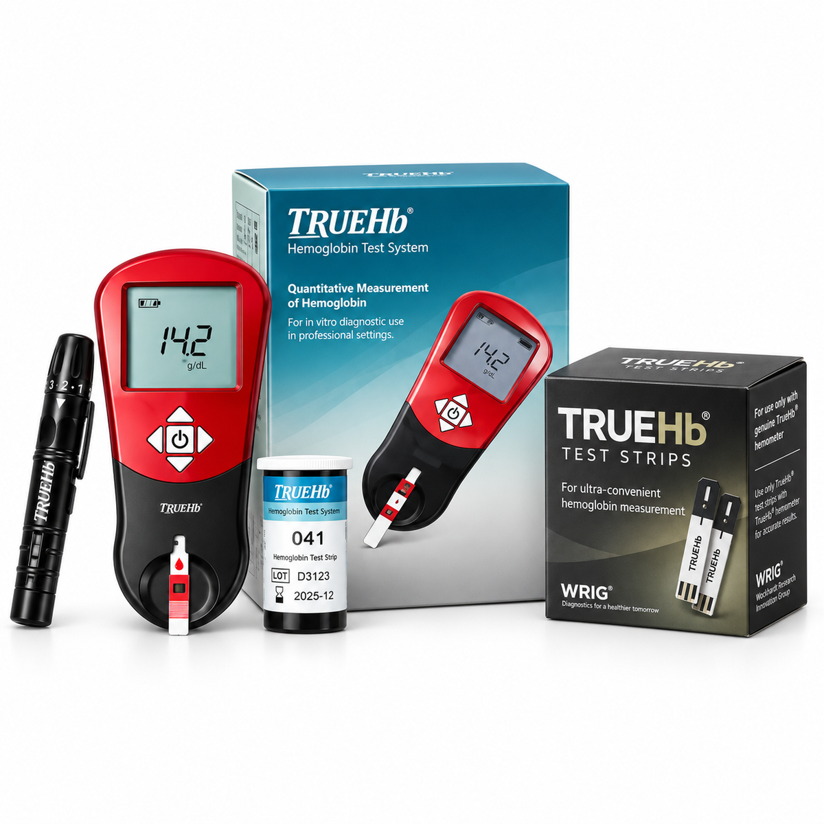 TrueHb Hemoglobin Meter with 50 Strips | Hb Combo | Microsidd