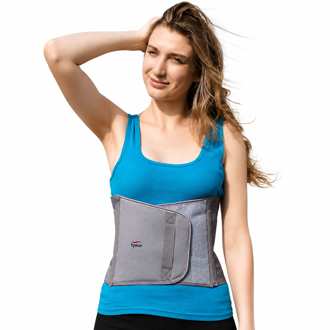Tynor A01 Abdominal Support 9 Inch Grey | Post Operative & Post Pregnancy Belt – S to XXL