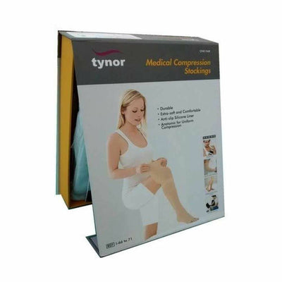 Tynor Compression Stockings Knee High Support I67 (Class 2) | Medical Graduated Compression Stockings for Varicose Veins, Swelling & DVT Prevention (Pair)
