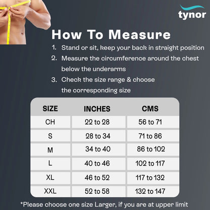 Tynor Pouch Arm Sling Tropical Size Chart