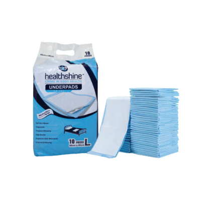 Healthshine Underpads for Patients 50 Pieces | 10's × 5 Packs | Large
