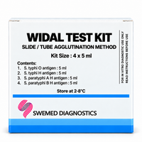 Widal Test Kit 4 × 5 ml – Stained Antigen Agglutination Kit