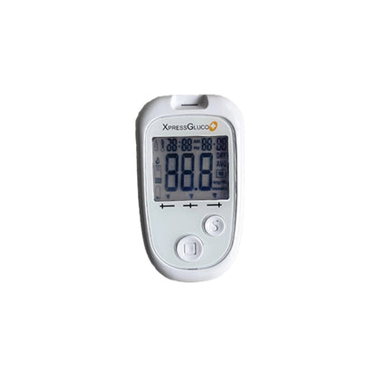 Accurex Xpress Gluco+ Kit | Blood Glucose Monitoring System with 10 Test Strips & 10 Lancets | No Coding | Electrochemical Glucometer