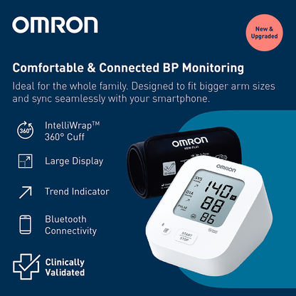 Omron HEM-7183T1-FLBIN BP Monitor with Bluetooth & AC Adapter