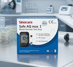 Sinocare Safe AQ Max 1 Glucometer Test Strips 100's Pack | Code-Free Blood Glucose Test Strips | Compatible with Safe AQ Max 1 Meter Only