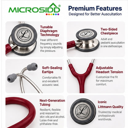 3M Littmann Classic III 5627 Burgundy Stethoscope 