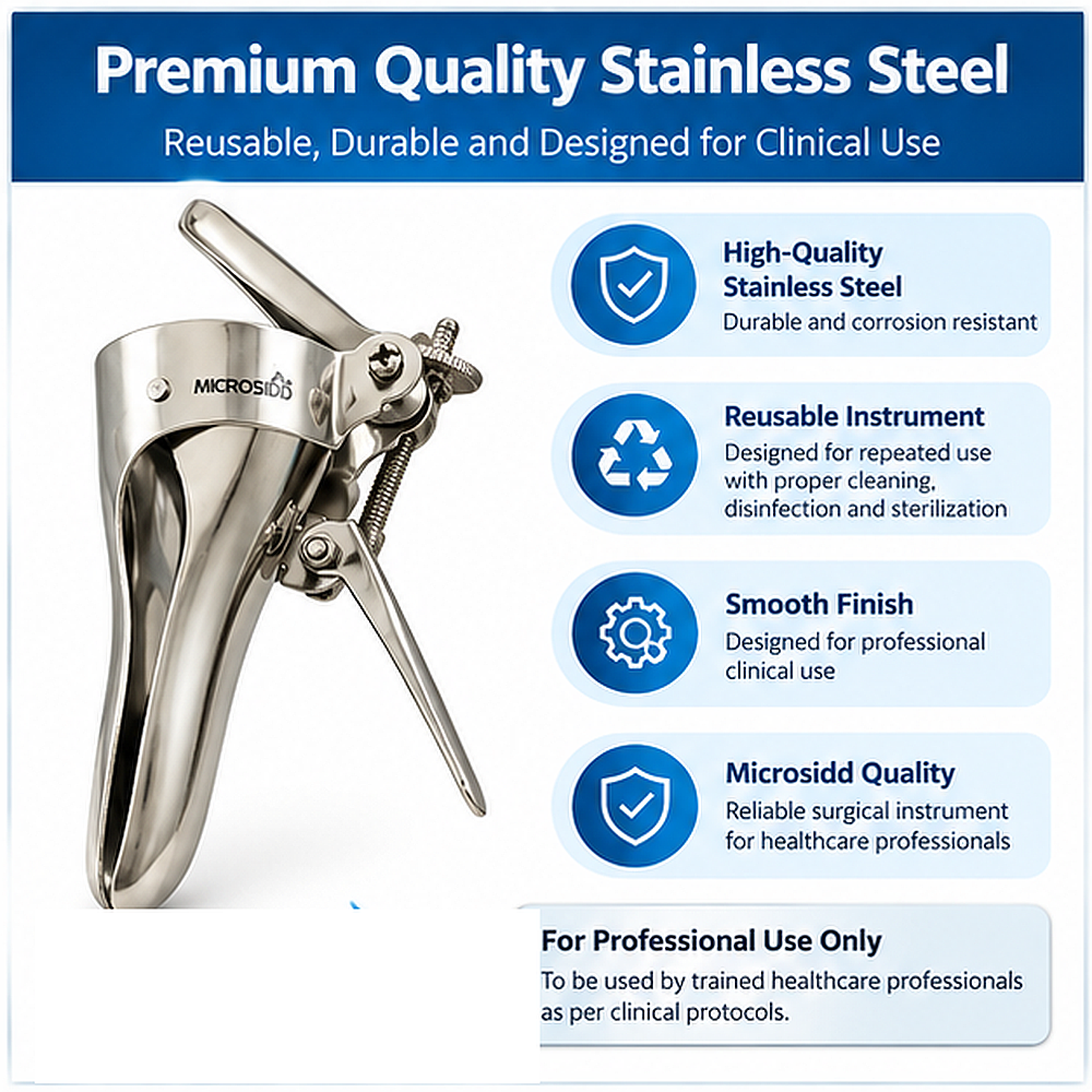 Microsidd Cusco vaginal speculum small stainless steel gynecology instrument