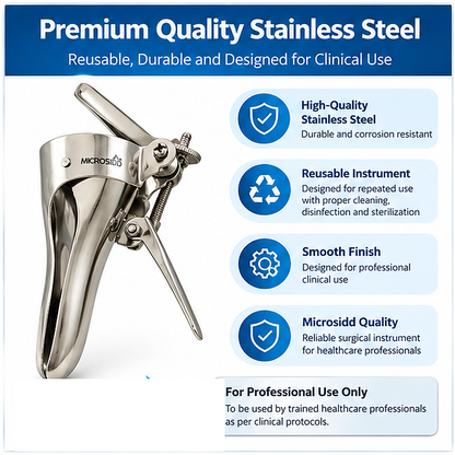 Microsidd Cusco vaginal speculum small stainless steel gynecology instrument