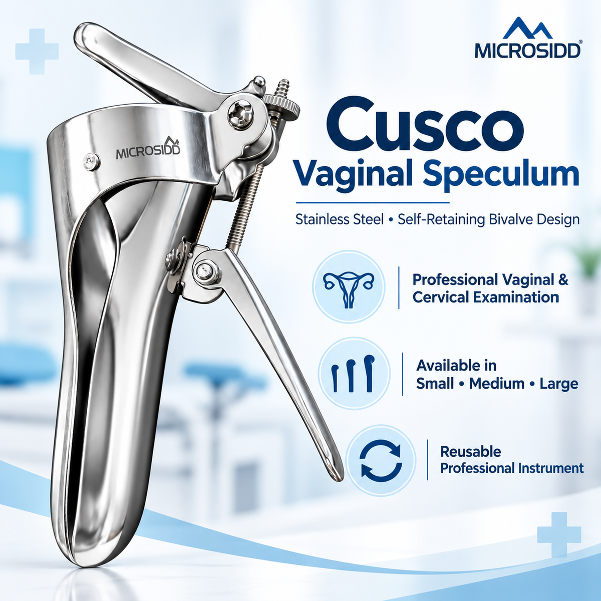 Buy Microsidd Cusco vaginal speculum medium stainless steel gynecology instrument