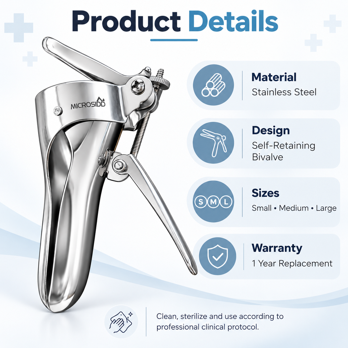 Buy Microsidd Cusco vaginal speculum medium stainless steel gynecology instrument