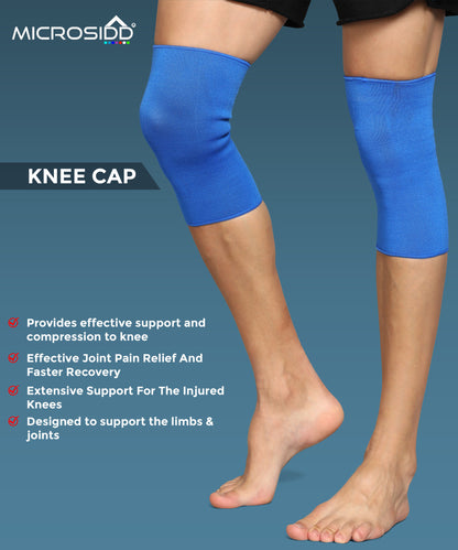 Microsidd Knee Cap Support | Elastic Compression Knee Sleeve for Pain Relief, Joint Stability & Sports Support