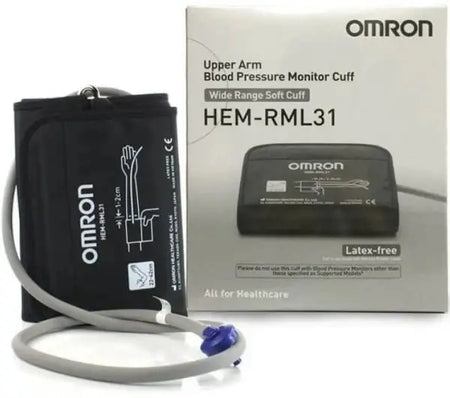 Omron BP Cuff | Genuine Replacement Upper Arm Blood Pressure Cuffs | HEM-CS24 (Small), HEM-CR24 (Medium), HEM-RML31 (Large) & HEM-FL31 Type B Intelli Wrap