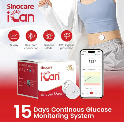 Sinocare ican CGM with IOS and Android App