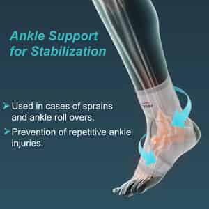 Tynor Ankle Support J12 | Neoprene Universal Ankle Brace | Adjustable Compression Support for Sprain, Ligament Injury & Sports Recovery