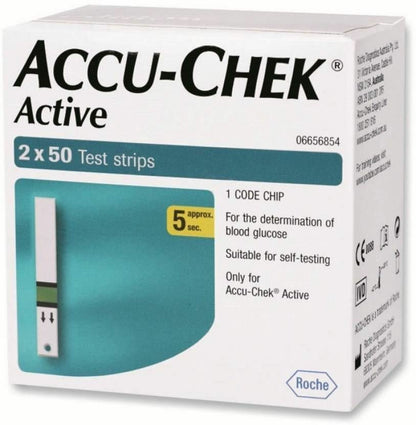 Accu-Chek Active Glucometer Strips 100 Pack by Roche
