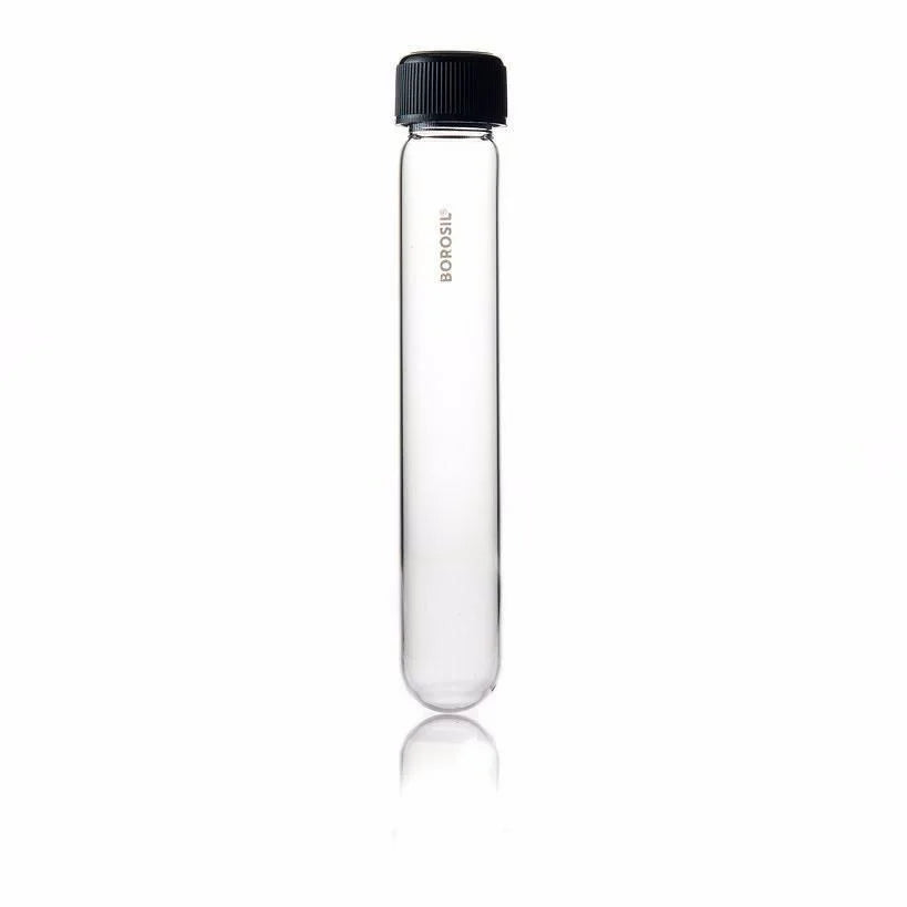 6135-65 Test Tubes Round Bottom Borosilicate Glass 18x150mm Screw Cap
