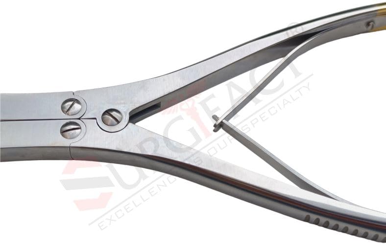 Surgifact Premium 10" Tungsten Carbide Wire Cutter Angled Jaw for Clean and Precise Cuts - Durable TC Cutting Tool
