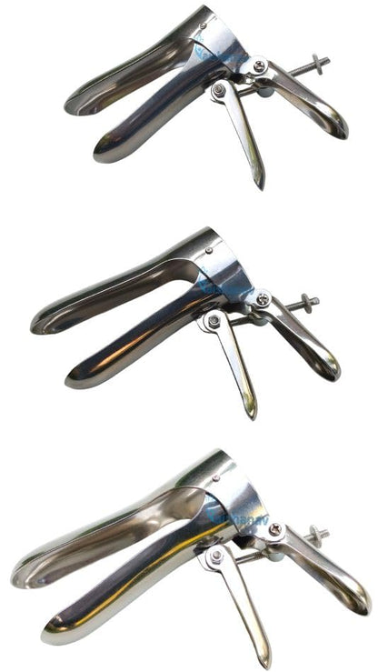 Vaishanav Cusco Vaginal Speculum Set of 3 - Small, Medium, Large - Premium Stainless Steel Gynecological Examination Tools