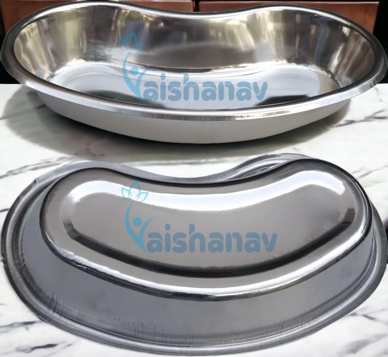 Vaishanav Premium Surgical Instrument Set - Needle Holder, Adson Forceps, Iris Scissor, and 8" Kidney Tray (4-Piece Set)