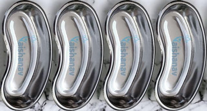 Vaishanav Medical Kidney Tray Set - 8 Inch Stainless Steel - Pack of 4 - Surgical Instruments for Hospitals and Clinics